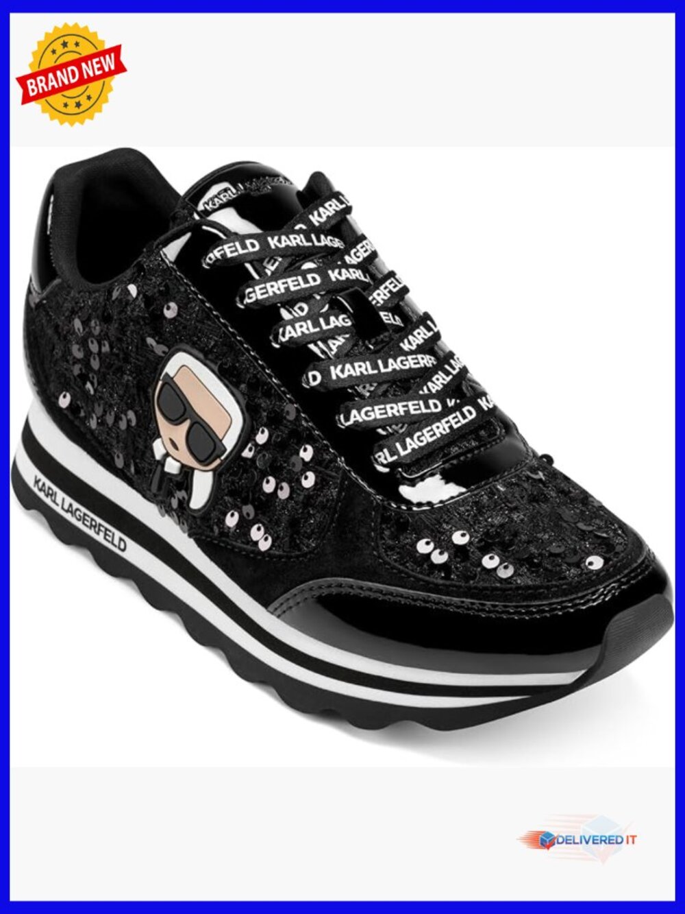 Lace Up Sneaker with Karl Head Fashion Sneakers